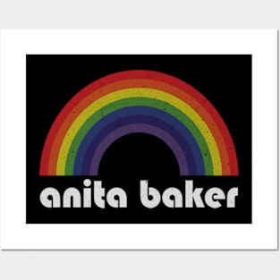 Anita Baker / Vintage Rainbow Design // Fan Art Design Posters and Art